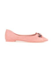 Amiatex Női balerina cipő 91304 + Nőin zokni Gatta Calzino Strech, rózsaszín árnyalat, 36