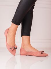 Amiatex Női balerina cipő 91304 + Nőin zokni Gatta Calzino Strech, rózsaszín árnyalat, 36