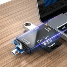 Verkgroup 3in1 SD microSD memóriakártya olvasó USB 3.0 C szalag 480Mb/s