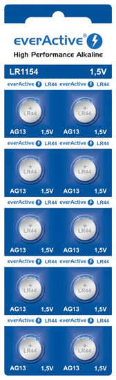 Aga EverActive Alkaline G13 LR44 LR1154 elem 10db