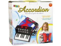 Lean-toys Akkordeon hangszer gyerekeknek Zene Red