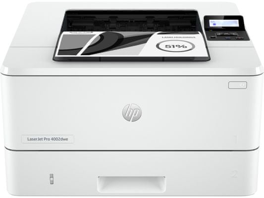 Nyomtató HP Laserjet Pro 4002dwe fekete-fehér lézer alkalmas irodai, otthoni nyomtató USB gigabit Wi-Fi Bluetooth tálca LCD kijelző