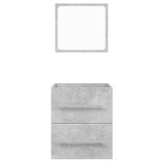 Vidaxl betonszürke tükrös fürdőszobaszekrény 41 x 38,5 x 48 cm 804822