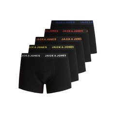 Jack&Jones 5 PACK - férfi boxeralsó JACBLACK 12167028 Black Black - Black - Black - Black (Méret S)