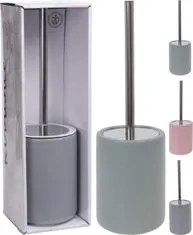 EXCELLENT Rozsdamentes acél / kerámia WC kefe 37 cm rózsaszín KO-C80651750ruzo