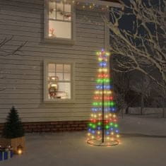 Greatstore kúp alakú karácsonyfa 108 színes LED-del 70 x 180 cm