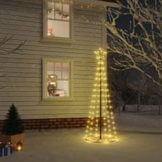 Greatstore kúp alakú karácsonyfa 108 meleg fehér LED-del 70 x 180 cm
