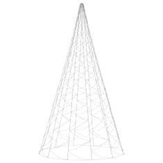 shumee karácsonyfa zászlórúdon 3000 hideg fehér LED-del 800 cm