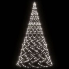 shumee karácsonyfa zászlórúdon 3000 hideg fehér LED-del 800 cm