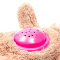 Baby Mix Plüss szundibarát maci projektorral rózsaszín