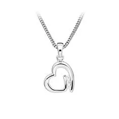 Silver Cat Romantikus ezüst nyaklánc Szív SC477 (lánc, medál)