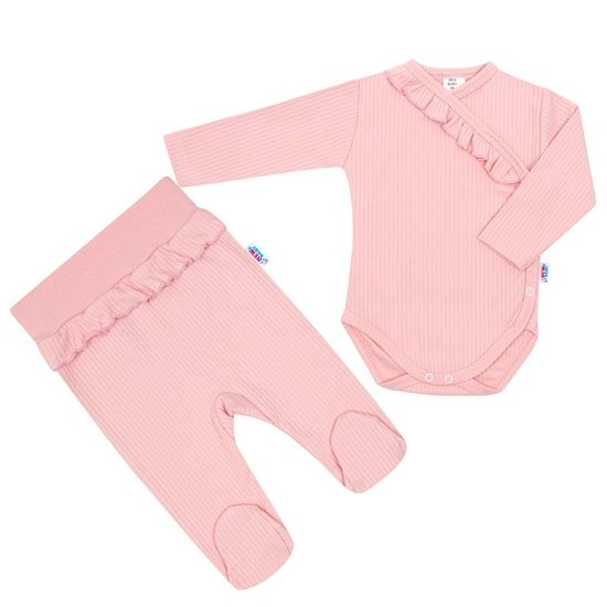 NEW BABY 2-részes baba együttes New Baby Stripes rózsaszín