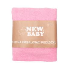 NEW BABY Huzat pelenkázó lapra 50x70 rózsaszín