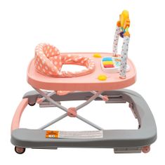 NEW BABY Gyerek bébikomp szilikon kerekekkel Forest Kingdom Pink