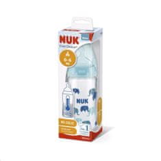 Manuka Health Üveg cumisüveg széles nyakkal NUK FC hőmérséklet-jelzővel 240 ml kék
