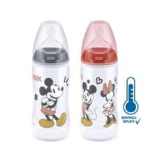 Manuka Health Baba tanuló itatópohár NUK Disney Mickey hőmérséklet jelzővel 300 ml piros