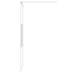 Greatstore fehér átlátszó ESG üveg zuhanyfal 80x195 cm