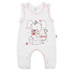 NEW BABY Baba rugdalózó New Baby Mouse fehér 80 (9-12 h)