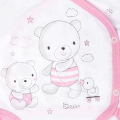 NEW BABY Baba áthajtós patentos body Bears rózsaszín 50 Rózsaszín