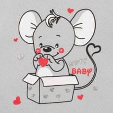 NEW BABY Baba együttes Mouse szürke 86 (12-18 h)