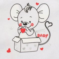 NEW BABY Baba ingecske Mouse fehér 68 (4-6 h) Fehér