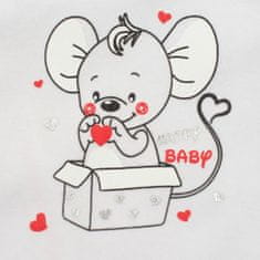 NEW BABY Baba rugdalózó New Baby Mouse fehér 80 (9-12 h)