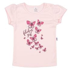 NEW BABY Baba póló szoknyával Butterflies 62 (3-6 h) Rózsaszín