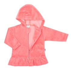 NEW BABY Plüss kapucnis pulóver Baby rózsaszín 68 (4-6 h) Rózsaszín