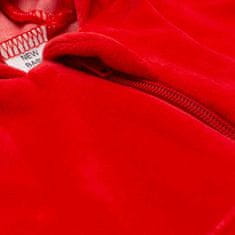 NEW BABY Plüss kapucnis pulóver Baby piros 80 (9-12 h) Piros