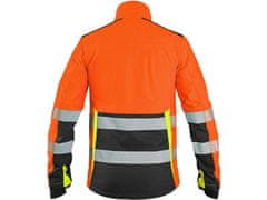 Canis CXS BENSON kabát, figyelmeztető, softshell, narancssárga - fekete, L-es méret