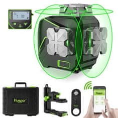 Huepar PRO12 Line zöld építőipari lézerszintű Bluetooth + távirányító S03CG