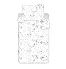 Jerry Fabrics 3D vászon márvány fehér mikro poliészter - mikroszál, 140/200, 70/90 cm