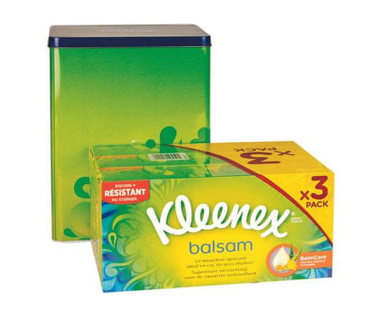 Kleenex papírzsebkendő Balsam TRIPLE PACK Box (64 x 3) + ingyenes doboz