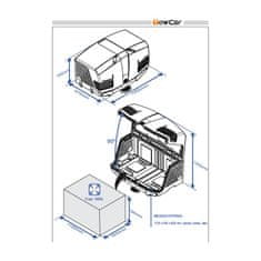 TowBox V3 vonóhorgos szállítódoboz, Színes szürke