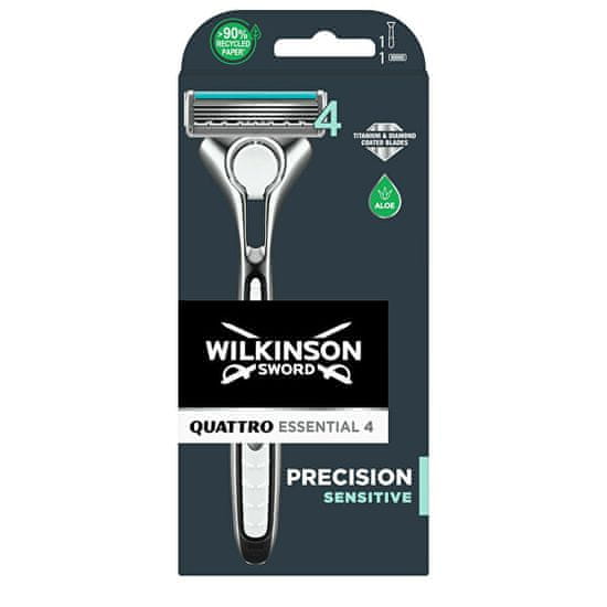 Wilkinson Sword Borotva férfiaknak Quattro Essential Precision Bulldog Sensitive