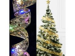 Alum online Karácsonyi szalag LED dekorációval 2M - arany színben