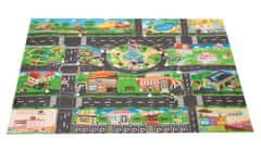 shumee Játszómatrac város utca + útjelző táblák vízálló színű 130x100cm