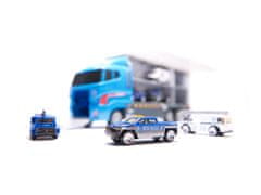 shumee Szállító teherautó TIR kilövő + fém rendőrautó