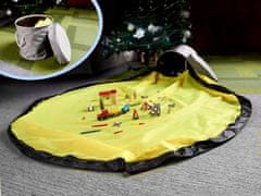 shumee Szervező doboz játékokhoz, blokkok 2 az 1-ben játszószőnyeggel, szürke és sárga
