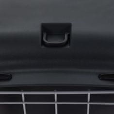 Greatstore szürke-fekete PP kisállathordozó 48 x 32 x 31 cm