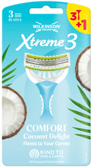 Wilkinson Sword Xtreme3 Sensitive Comfort Coconut Women's (eldobható borotva (3+1 db))