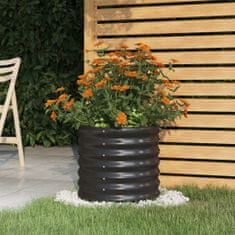 Greatstore antracitszürke porszórt acél kerti ültetőláda 40 x 40 x 36 cm