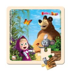 Bino Masha és a medve - Puzzle egérrel 20x20 cm