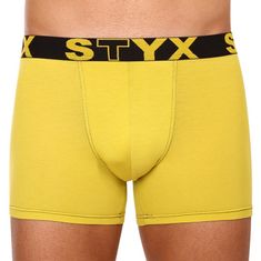 Styx Zöldessárga long férfi boxeralsó sport gumi (U1065) - méret M