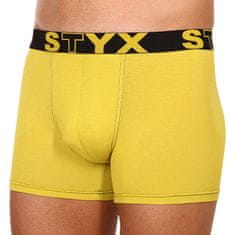 Styx Zöldessárga long férfi boxeralsó sport gumi (U1065) - méret XXL