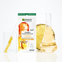 Garnier Ampullák erőssége textilmaszkban, C-vitaminnal és ananász kivonattalSkin Naturals