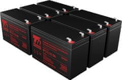 T6 power Akkumulátor-készlet Eaton PW5130i3000-XL2U készülékhez, VRLA, 12 V