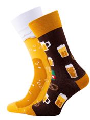 Many Mornings Férfi színes zokni Craft Beer sárga méret 39-42