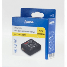 Hama fotóakkumulátor Panasonic CGA-S007E típus, Li-Ion 3,7 V/800 mAh