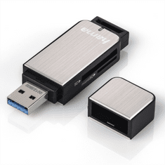 USB 3.0 SD/microSD kártyaolvasó, ezüst